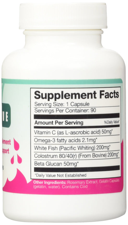 SeaVive capsules poured from bottle illustrate easy daily intake routine.