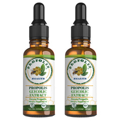 Propolis Health green propolis extract bottle shown for daily immune support.