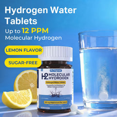 Proriginal tablet releases 12 ppm hydrogen into water for potential cellular benefits.