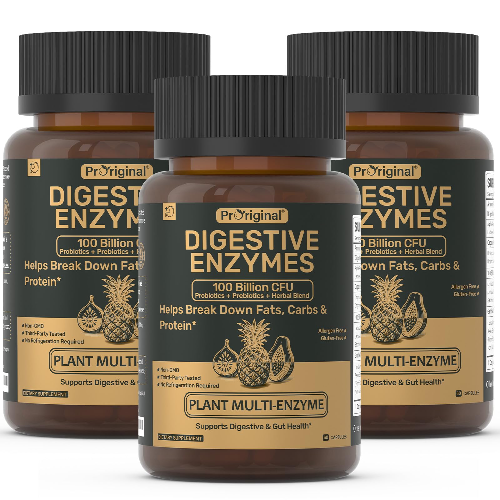 Proriginal Digestive Enzymes bottle—daily gut support for busy lifestyles.