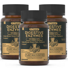 Proriginal Digestive Enzymes bottle—daily gut support for busy lifestyles.