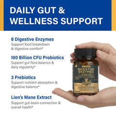 Proriginal Digestive Enzymes probiotic closeup—high CFU for balanced digestion.