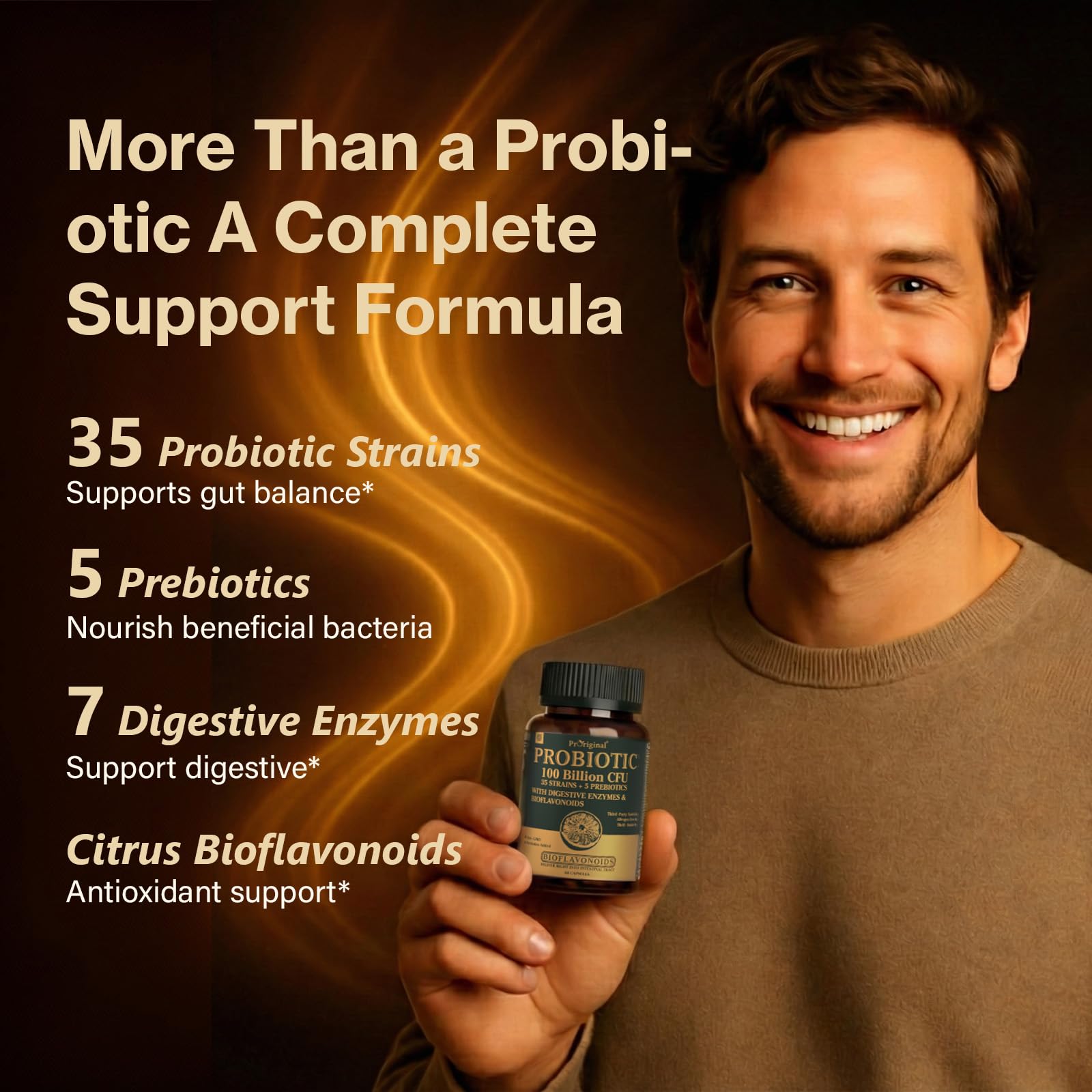 Proriginal gluten-free and non-GMO bottle with clean ingredients