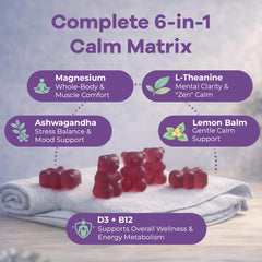 Proriginal magnesium gummies label with D3 and B12 for immune support.