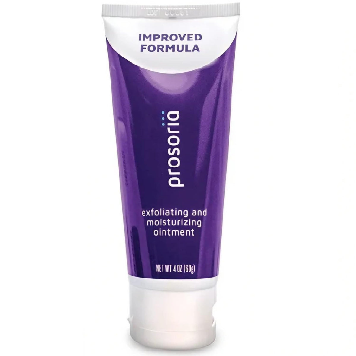 Prosoria exfoliating ointment bottle pour supports daily psoriasis care and moisturization.