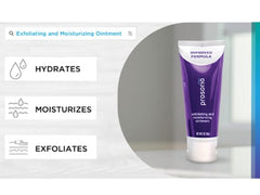 Prosoria psoriasis exfoliating ointment tube ready for hydrating exfoliation