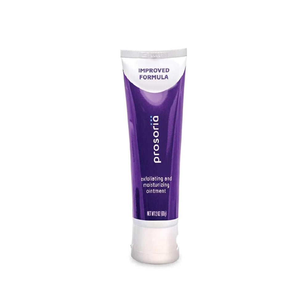 Prosoria Psoriasis Ointment bottle shows steroid-free hydration for daily care.
