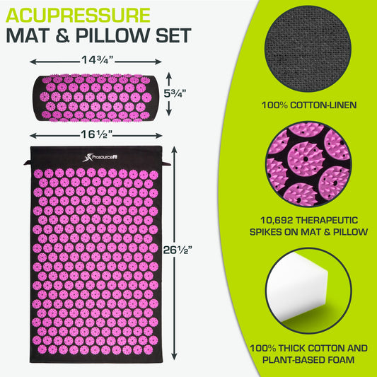 Close-up of ProsourceFit acupressure mat needles highlighting pressure points.