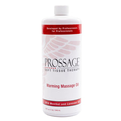 Prossage Heat Massage Oil bottle viewed from top for easy access and quality.