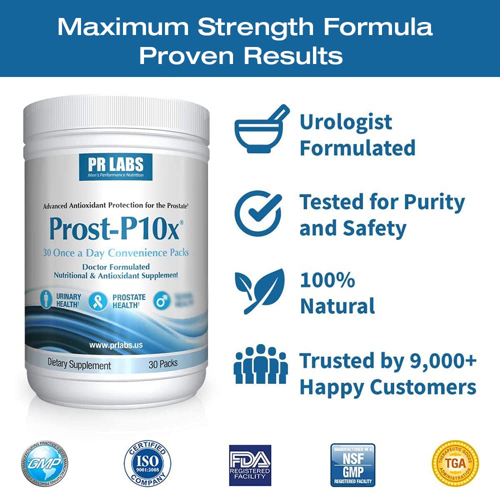Prost-P10x bottle label close-up highlighting natural ingredients and quality.