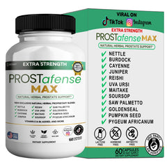 Prostafense Max herbal blend close-up for natural prostate support.