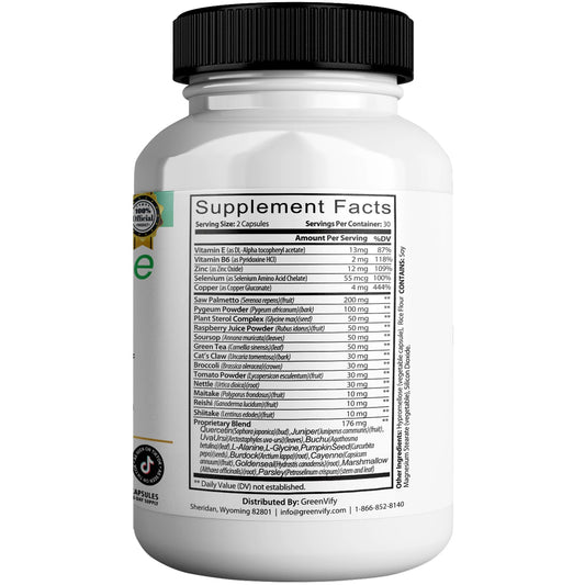 Prostafense Max capsules in bottle illustrating daily supplement form.