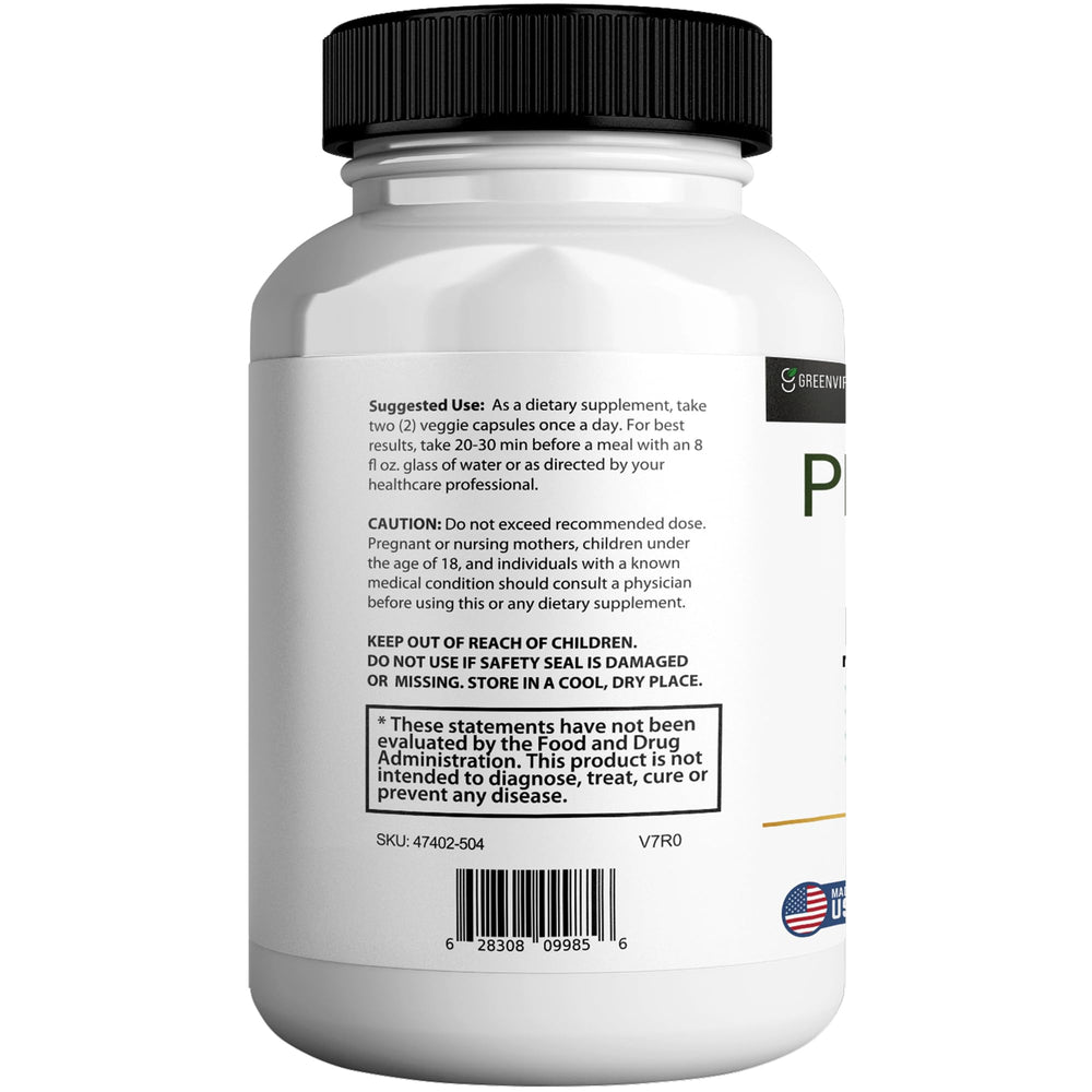 Prostafense Max label indicates USA manufacturing standards.