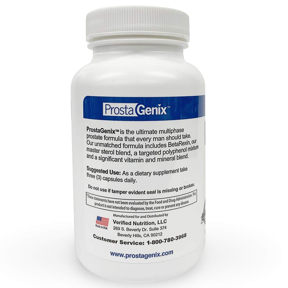 ProstaGenix bottle-pour showing easy daily capsule routine.