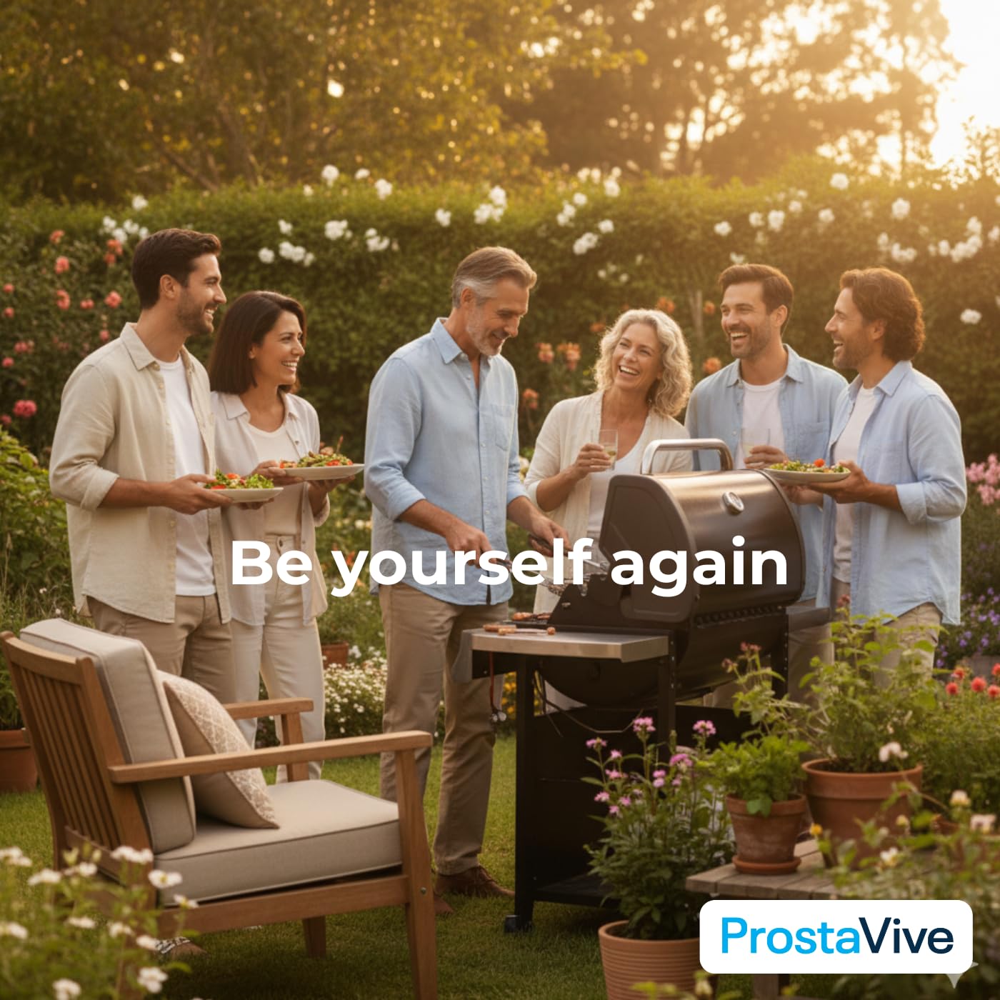 Lifestyle shot of ProstaVive supporting daily well-being.
