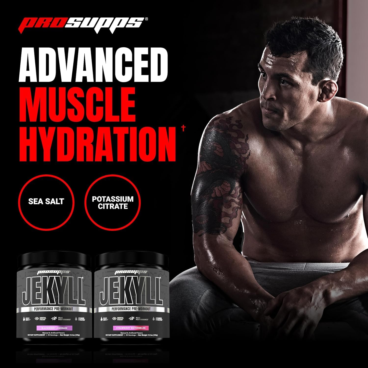 Ingredient icons for Cognizin and EndoFlo on PROSUPPS Dr. Jekyll