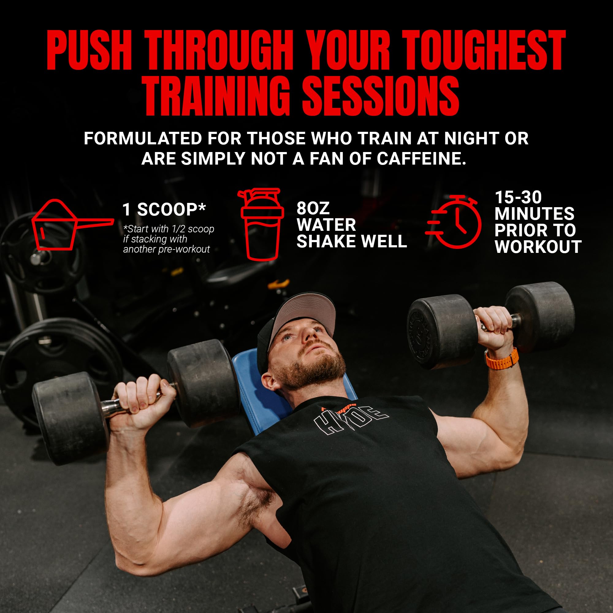 Night workout scene featuring PROSUPPS Dr. Jekyll Signature V2 for stimulant-free sessions