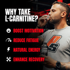 PROSUPPS L-Carnitine 3000 berry shot in glass for clean energy