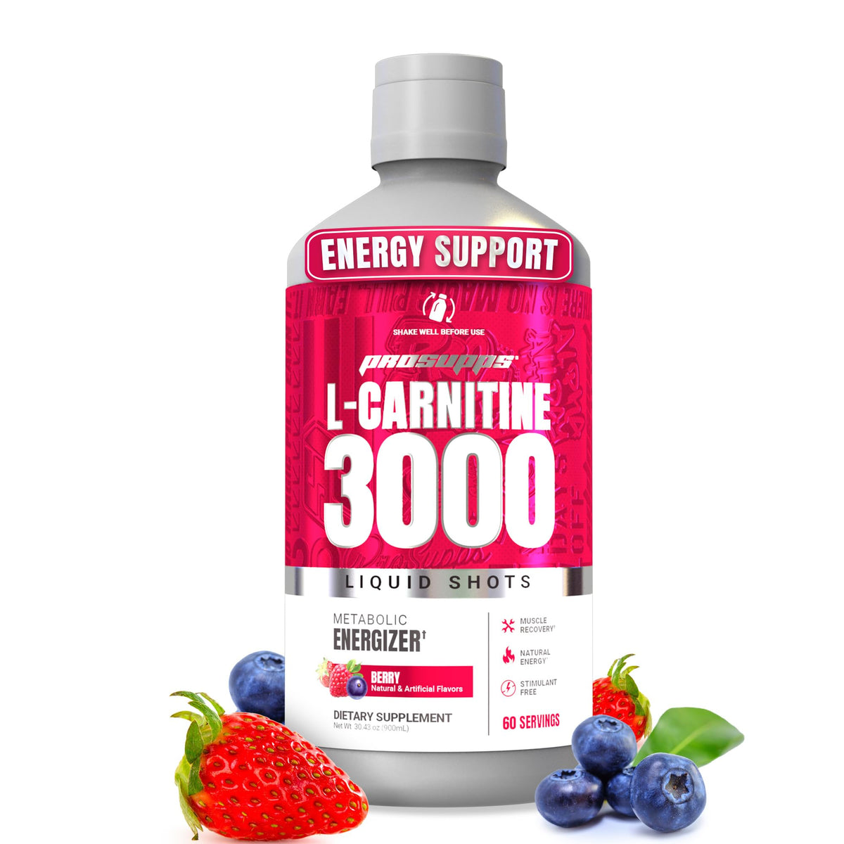ProSupps L-Carnitine 3000 liquid shot bottle ready for workout support