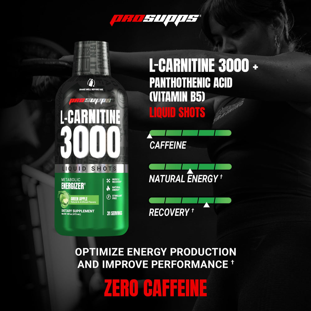 PROSUPPS L-Carnitine Liquid being poured into a glass for easy mixing