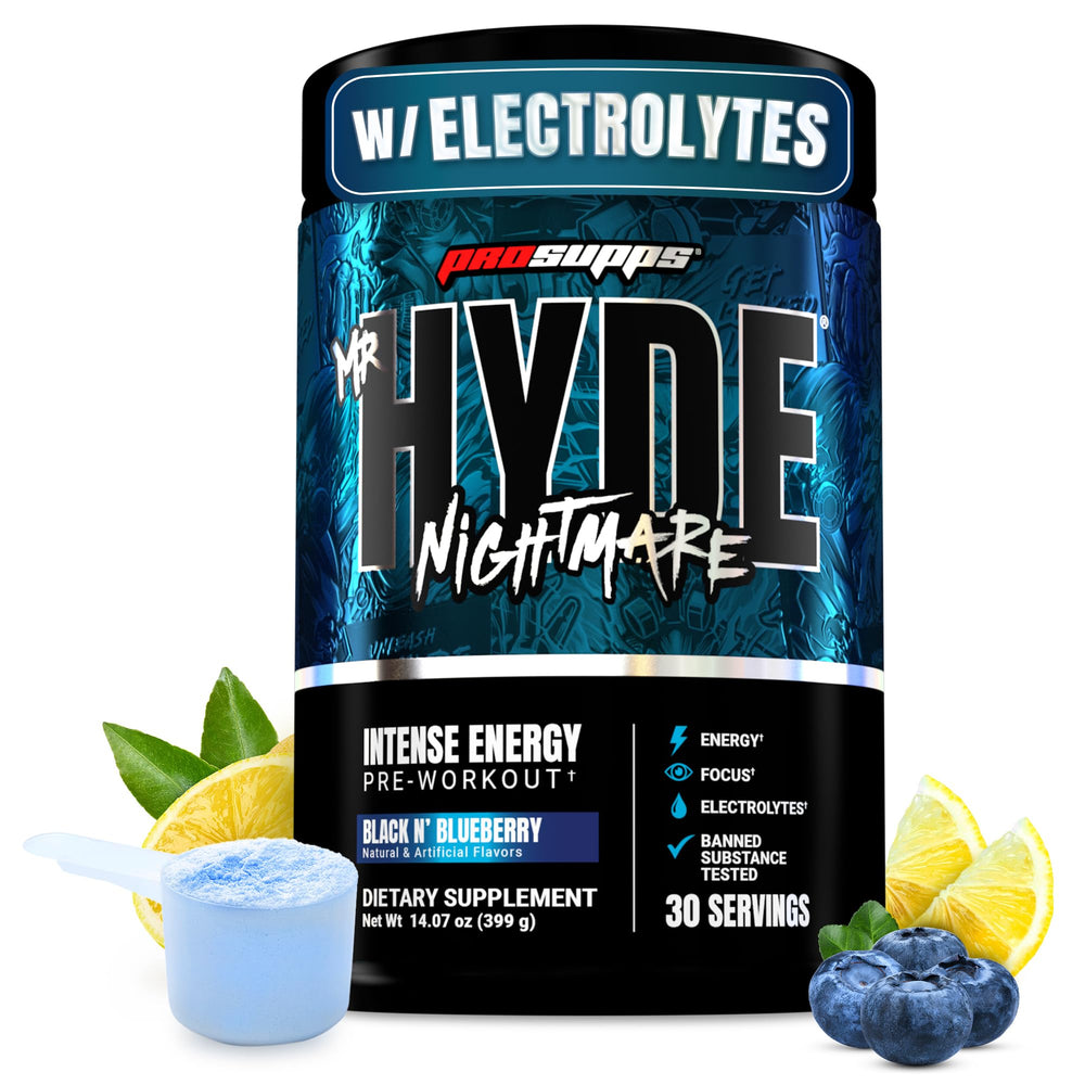 PROSUPPS Mr Hyde Nightmare bottle on display for pre-workout energy