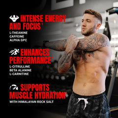 PROSUPPS Mr. Hyde Nightmare jar label highlights Blood Berry flavor and clean energy
