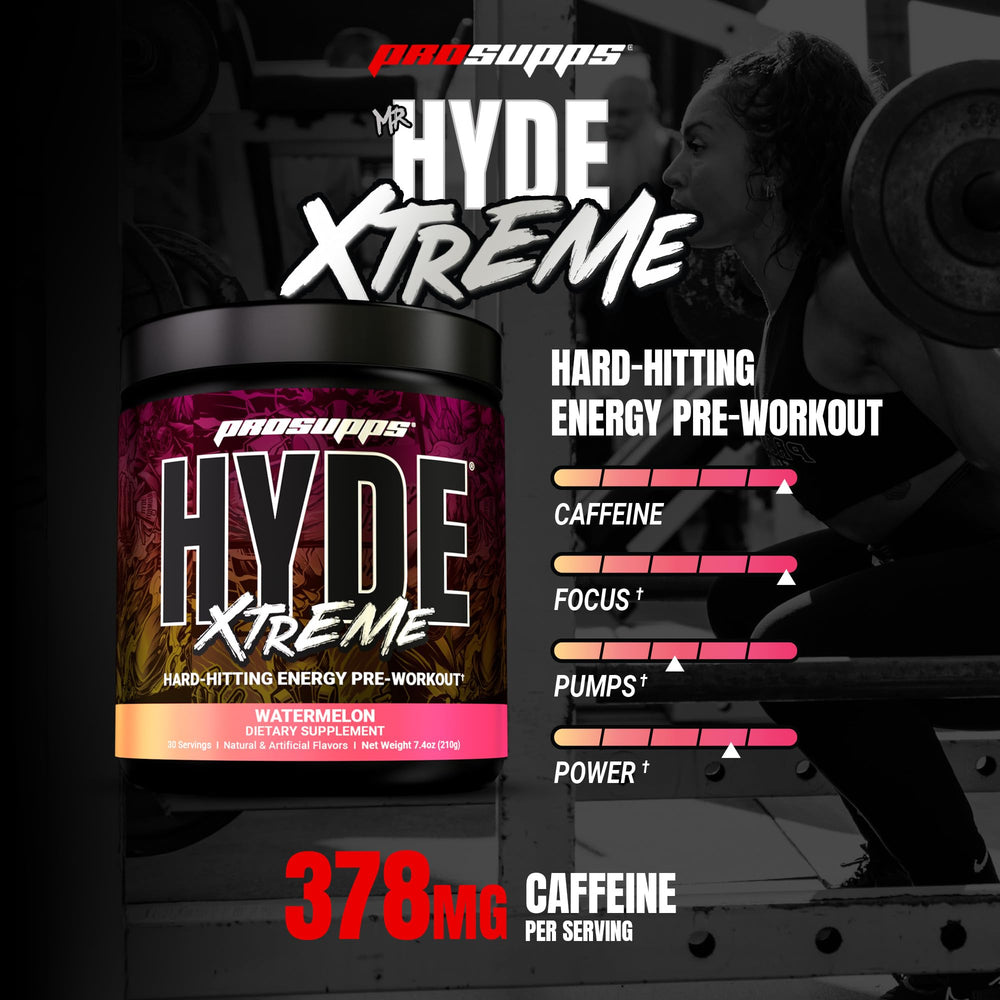 Close-up of PROSUPPS Mr Hyde scoop highlighting precise serving for performance