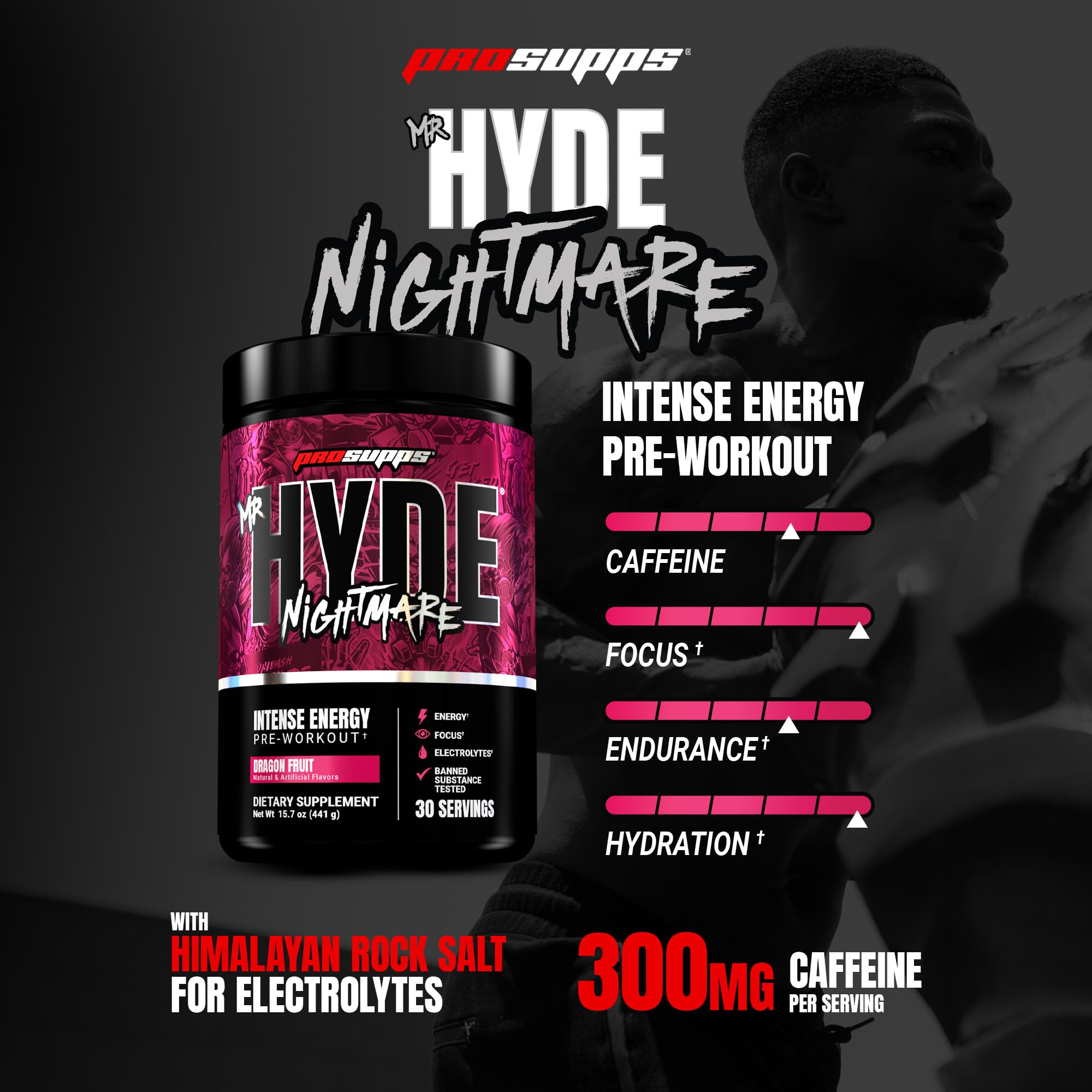 Scoop beside the tub ready to mix for a pre-workout boost