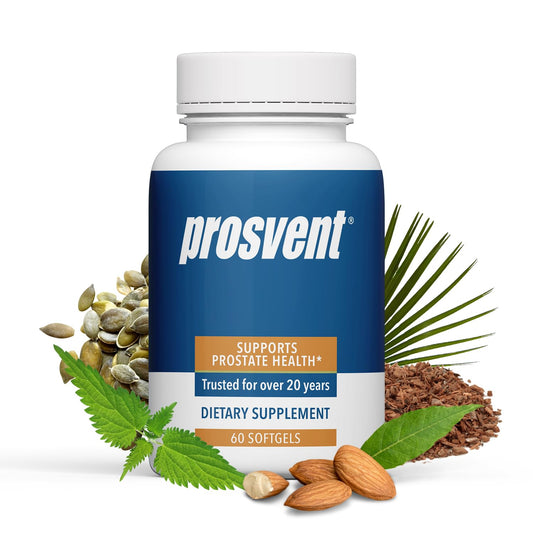 Prosvent bottle-front view for easy daily use and trusted prostate support.