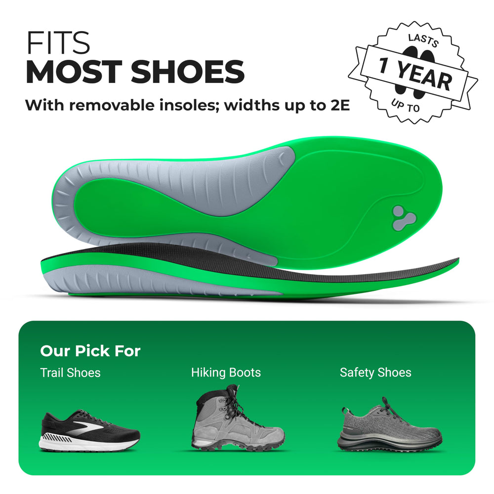 Protalus T-100 Elite insoles displaying cushioning layer for shock absorption
