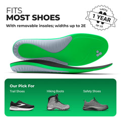 Protalus T-100 Elite insoles have universal adaptive design for arches.