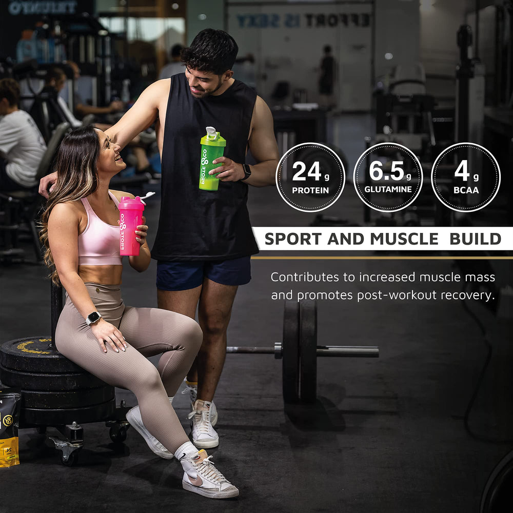 Prote&Co Lupin Protein banana with banana slice, tasty vegan protein option for snacks.