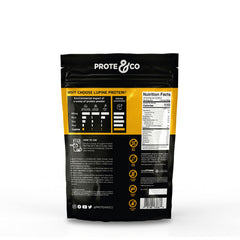 Prote&Co Lupin Protein banana shake being prepared, convenient plant-based nutrition for workouts.