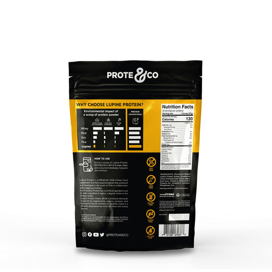 Prote&Co Lupin Protein shaker blending powder into a smooth beverage.