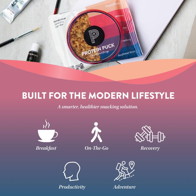 Protein Puck label shows gluten-free, non-GMO, Kosher benefits