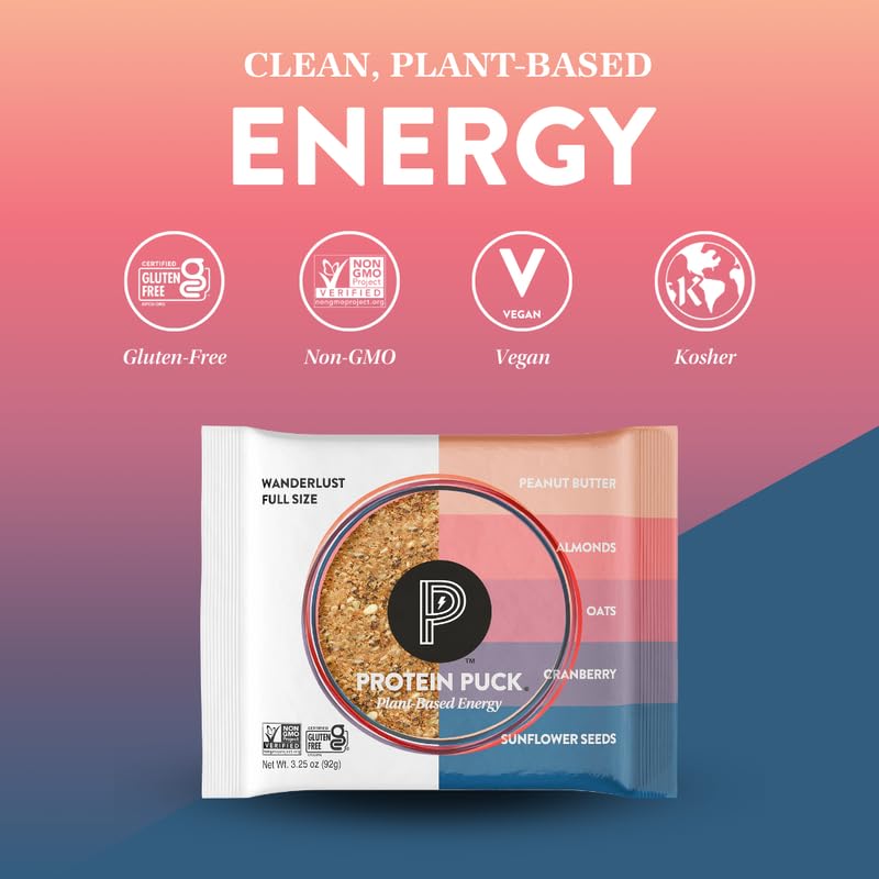 Protein Puck bar in backpack ready for outdoor adventure