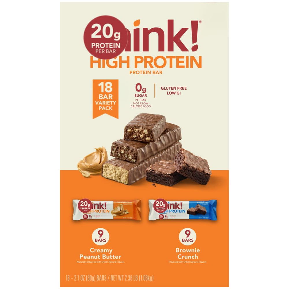 Protein Snack Bars Variety Pack offers 20g protein per bar for on-the-go energy.
