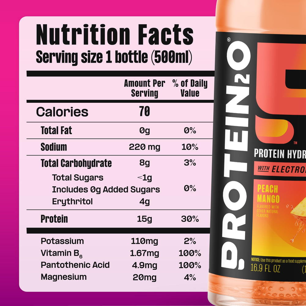 Protein2o Dragonfruit Blackberry flavor offers a bright, tropical-infused profile.