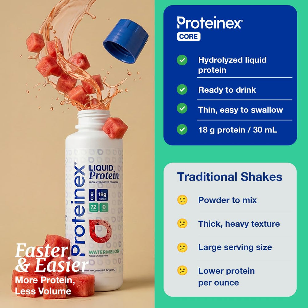 Proteinex label close-up highlighting clean, sugar-free formula.