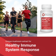 Protocol for Life Balance AHCC powder scoop demonstrates easy, mess-free dosing