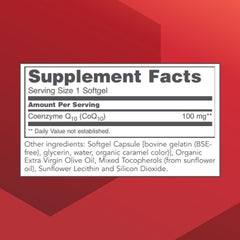 PROTOCOL FOR LIFE BALANCE CoQ10 softgels pack shot highlights convenient daily use