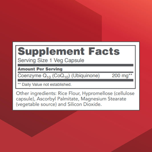 CoQ10 capsules close-up showing texture and capsule cap.