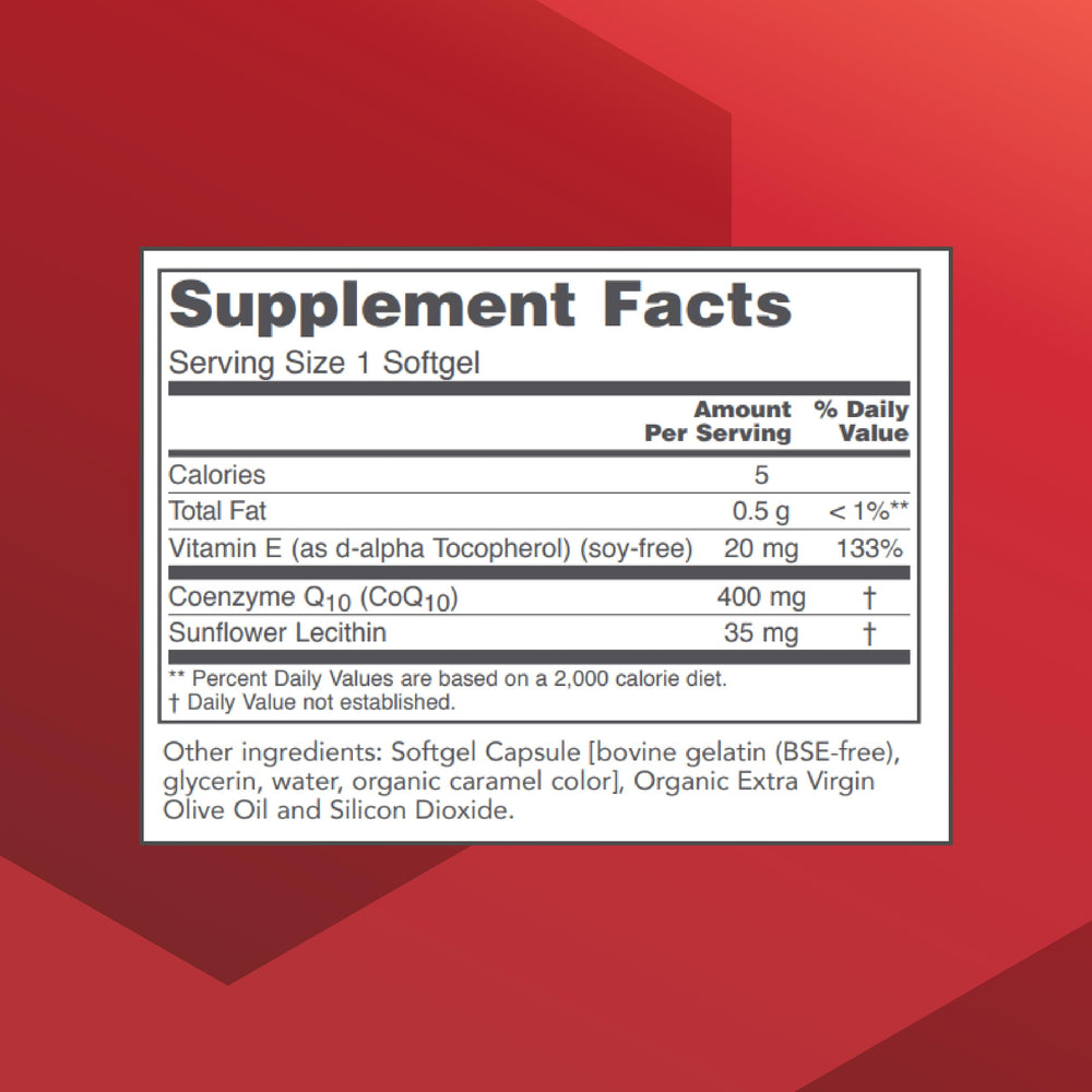 Close-up of PROTOCOL FOR LIFE BALANCE CoQ10 softgels for easy daily use.