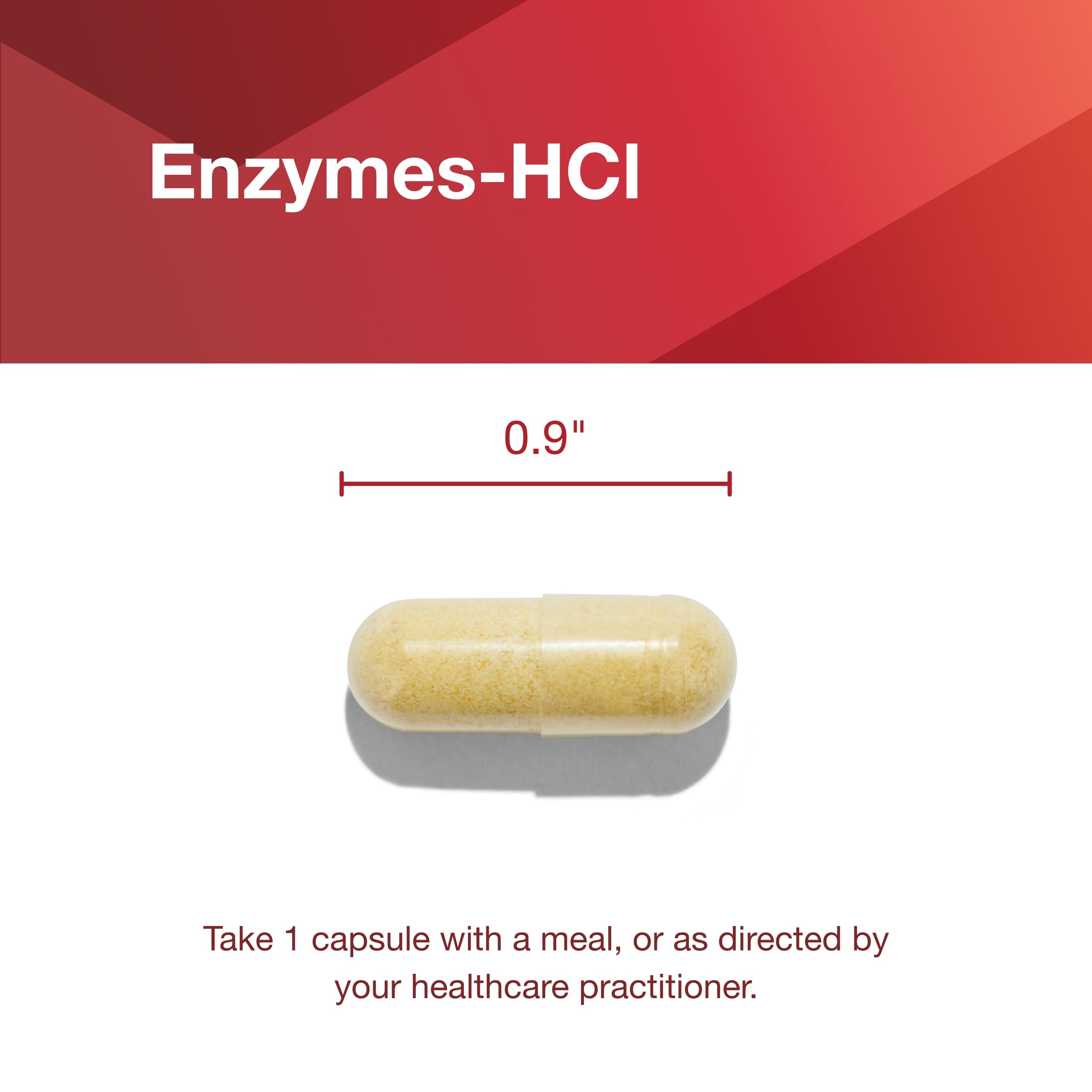 Protocol for Life Balance Enzymes-HCl ingredient panel featuring betaine HCl.