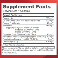 Protocol for Life Balance Enzymes-HCl capsules designed for daily digestion support.