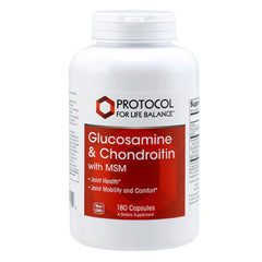 Protocol For Life Balance glucosamine–chondroitin–MSM bottle front view highlighting joint support potential