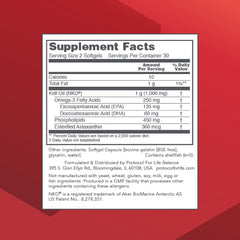 PROTOCOL FOR LIFE BALANCE Krill Oil DHA/EPA profile highlighting absorption