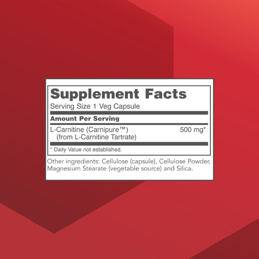 L-Carnitine capsules close-up shows vegan-friendly dietary supplement for active lifestyles