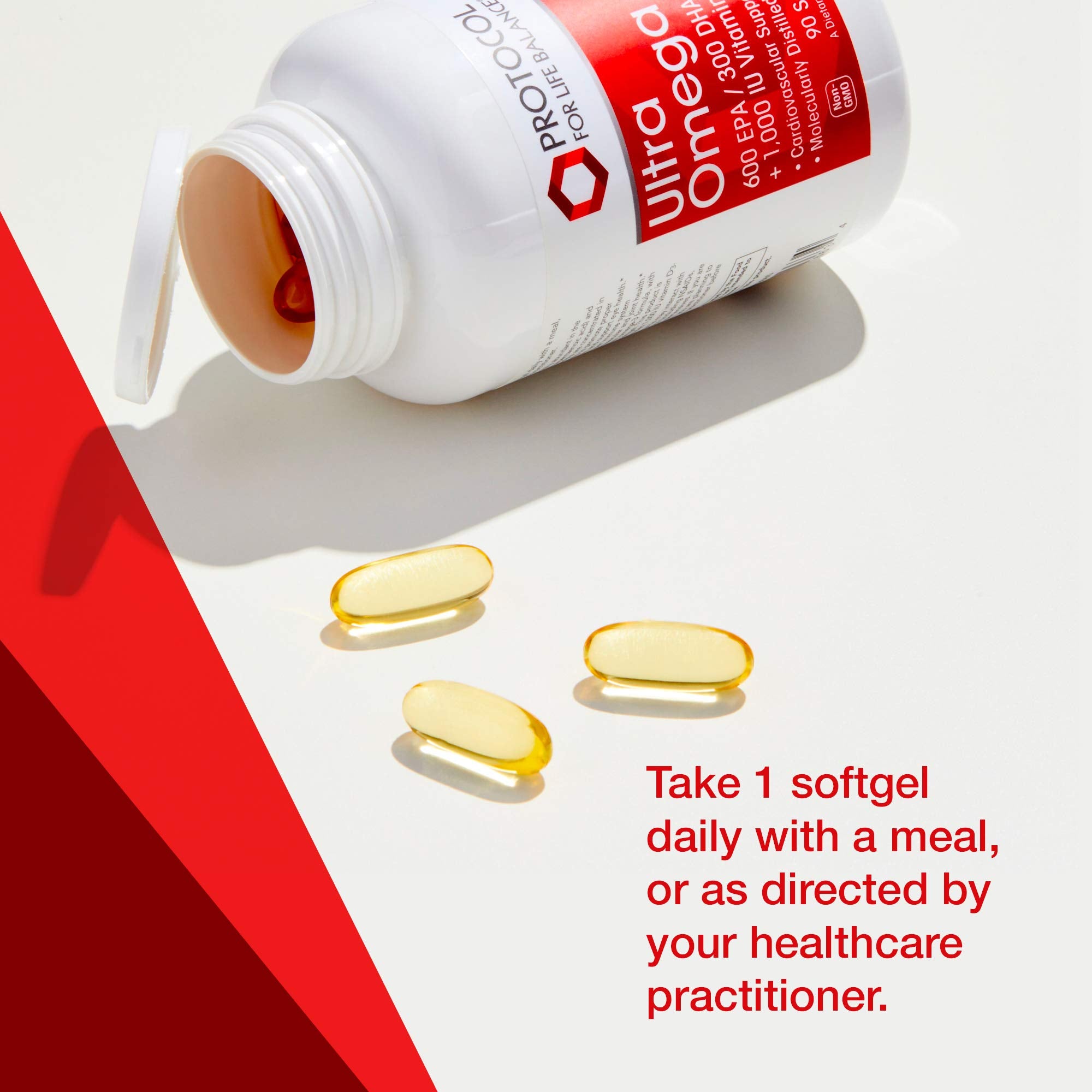 Protocol for Life Balance Ultra Omega 3-D DHA and EPA details on the package