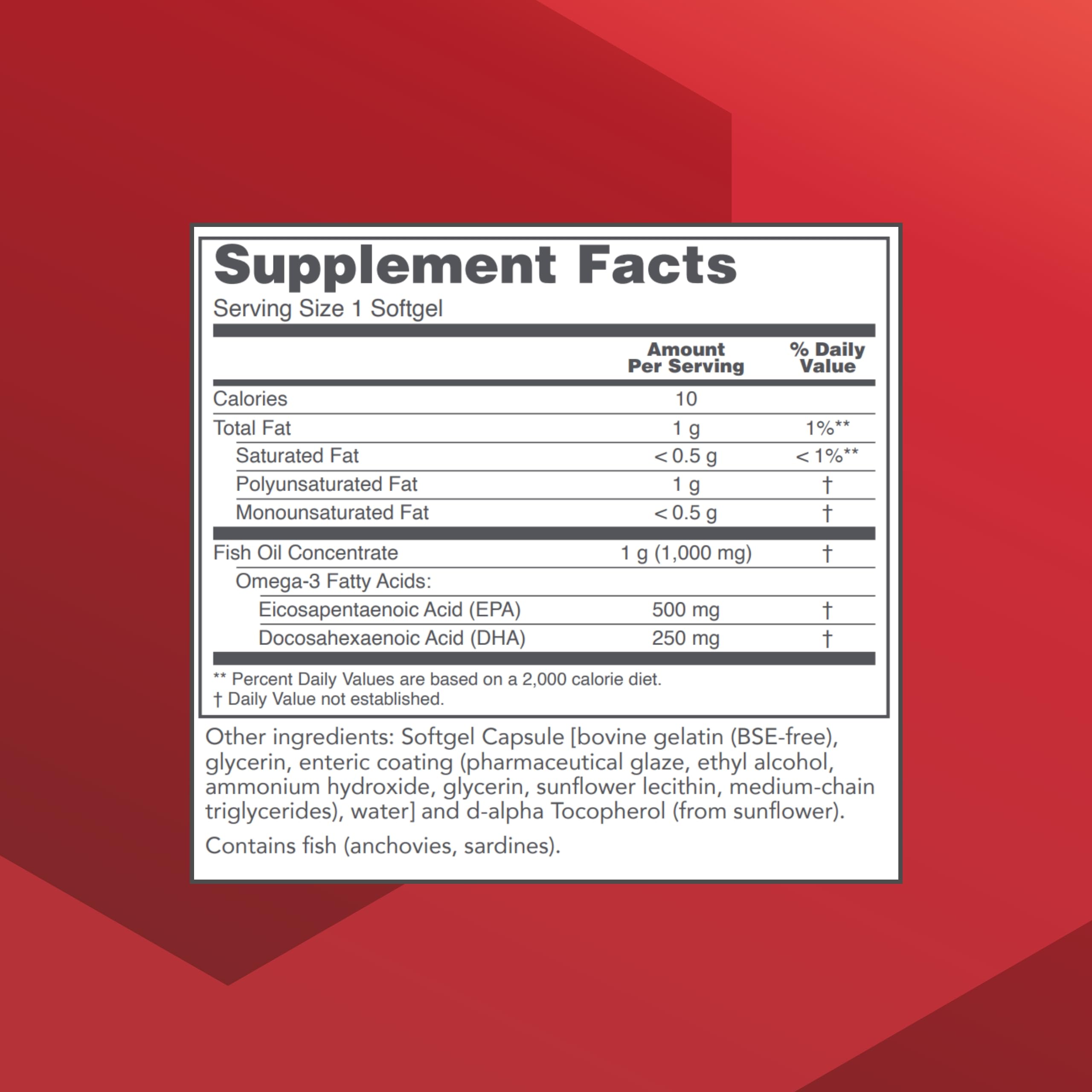 Close-up of PROTOCOL FOR LIFE BALANCE Ultra Omega-3 softgels with enteric coating